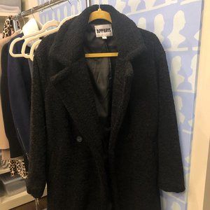Apparis Black Teddy Coat